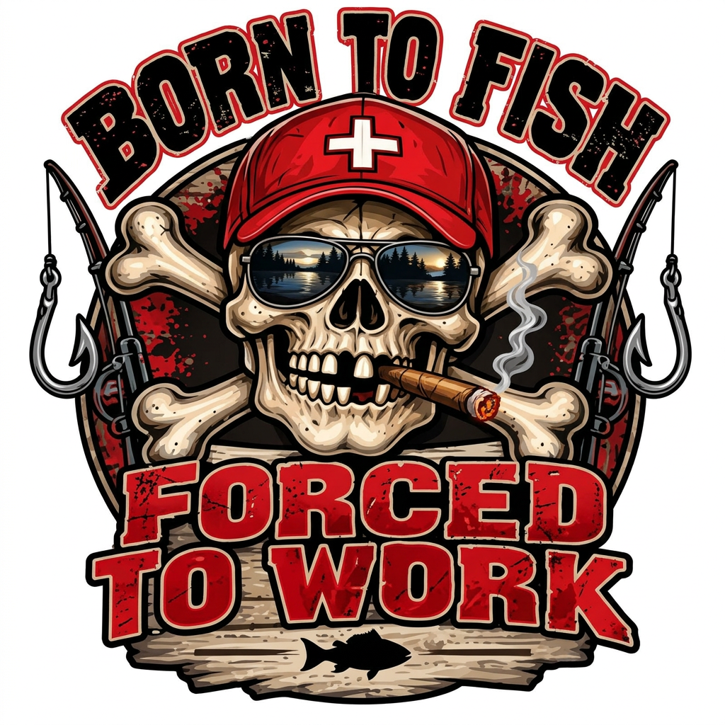 Born to fish merch design